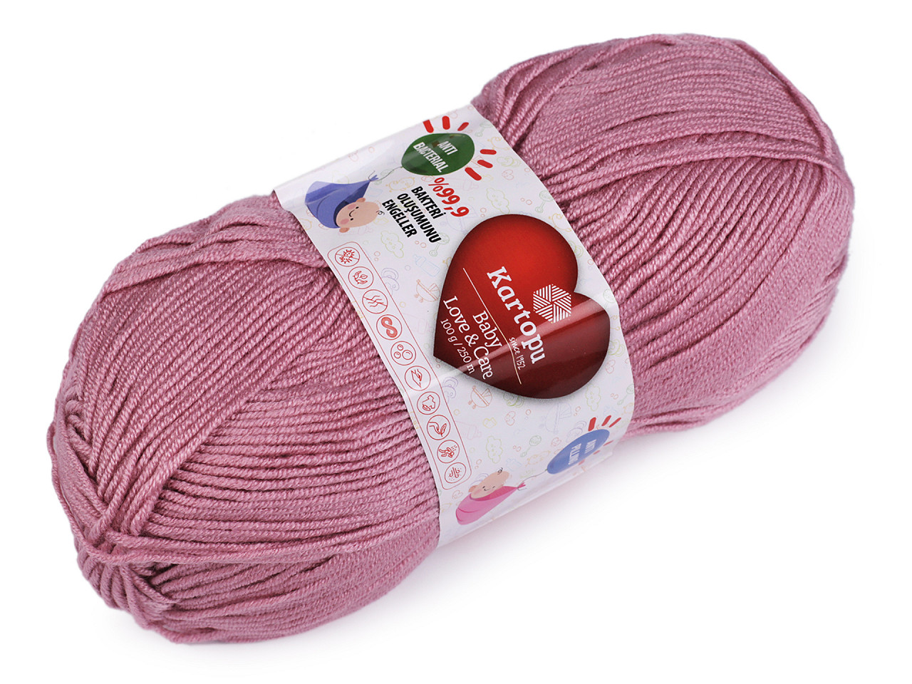 Fir de tricotat baby love a care 100 g - Gri foarte deschis (1 Bucată)