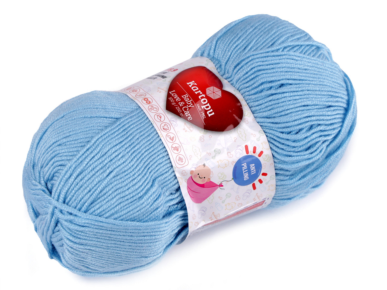 Fir de tricotat baby love a care 100 g - Gri foarte deschis (1 Bucată)