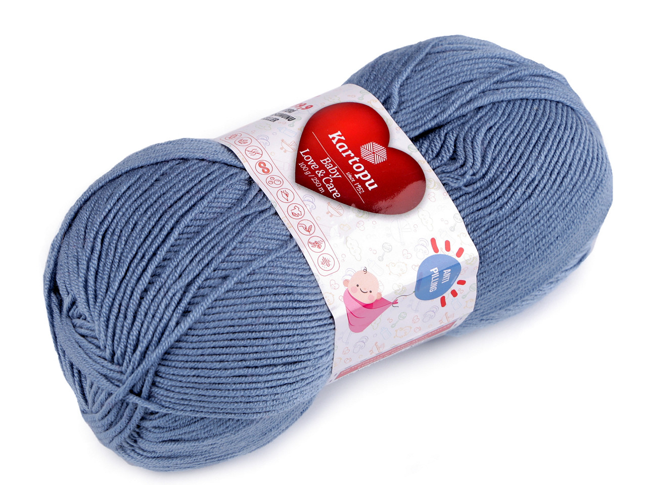 Fir de tricotat baby love a care 100 g - Gri foarte deschis (1 Bucată)