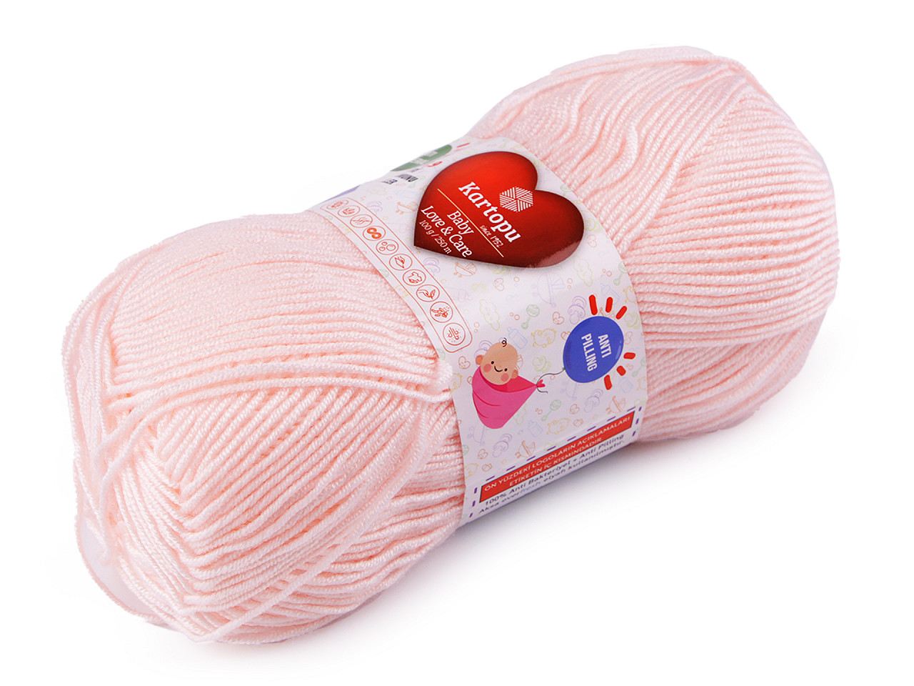 Fir de tricotat baby love a care 100 g - Gri foarte deschis (1 Bucată)
