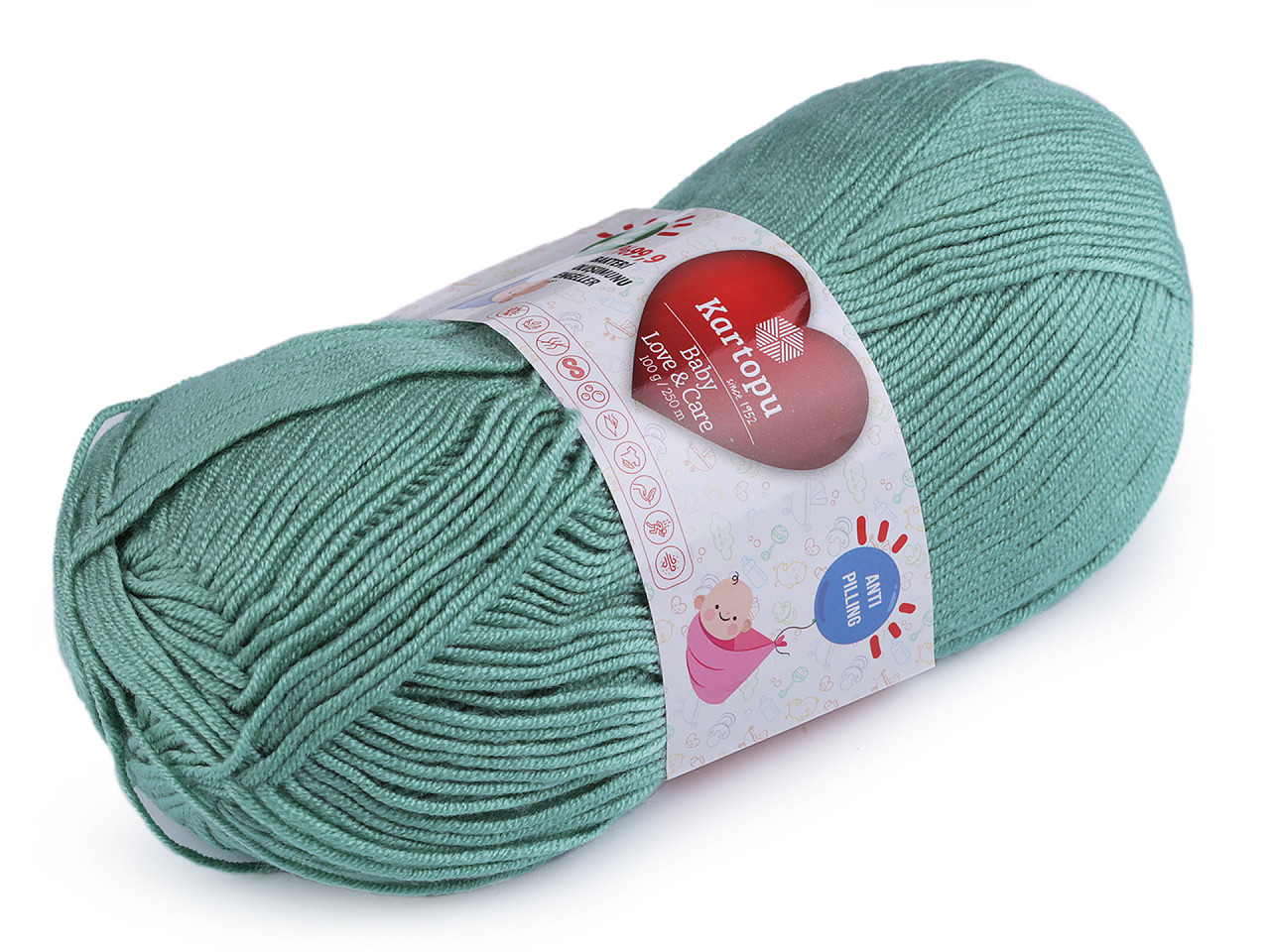 Fir de tricotat baby love a care 100 g - Gri foarte deschis (1 Bucată)