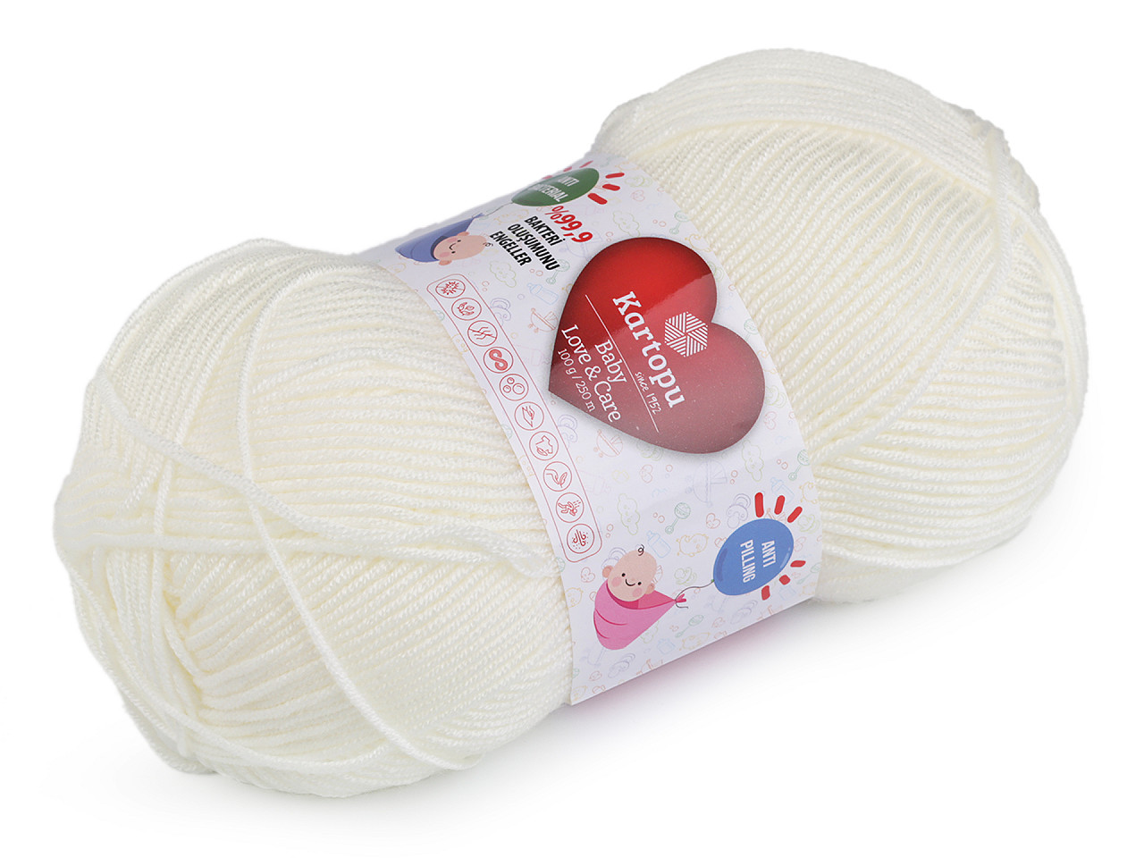 Fir de tricotat baby love a care 100 g - Gri foarte deschis (1 Bucată)