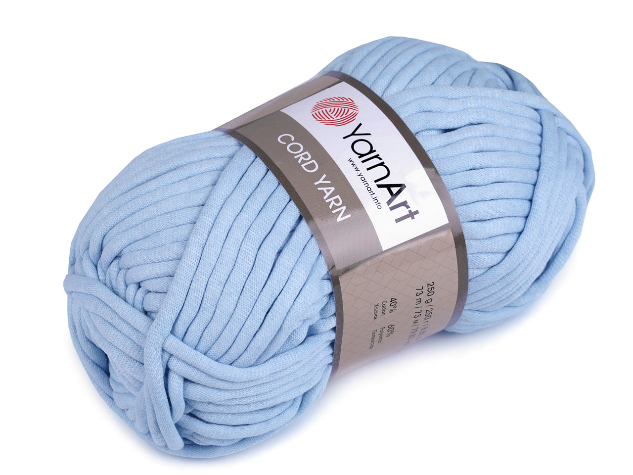 Fir de tricotat cord yarn, 250 g - Verde pastel (1 Bucată)