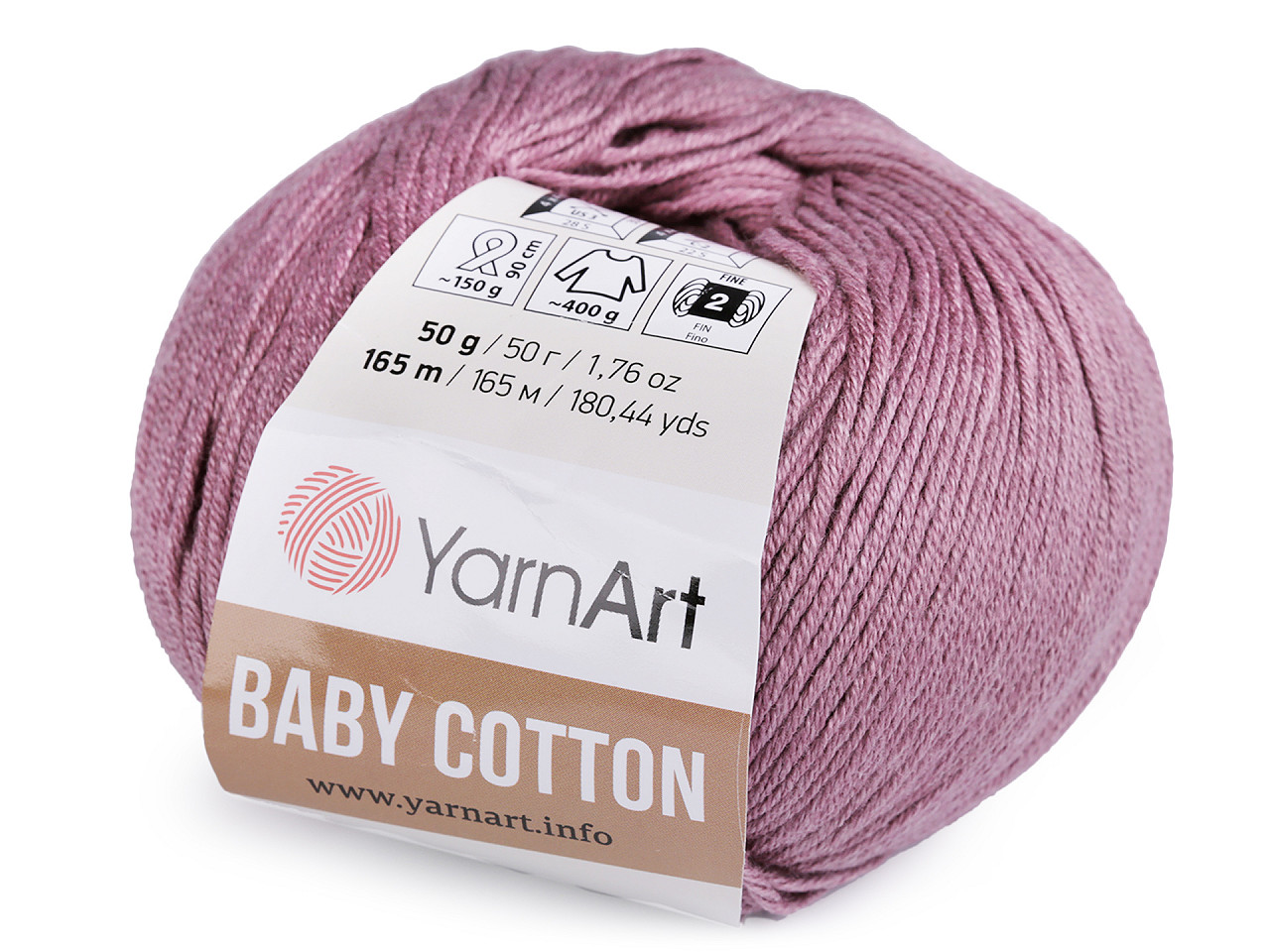 Fir de tricotat baby cotton, 50 g - Gri neutral (1 Bucată)