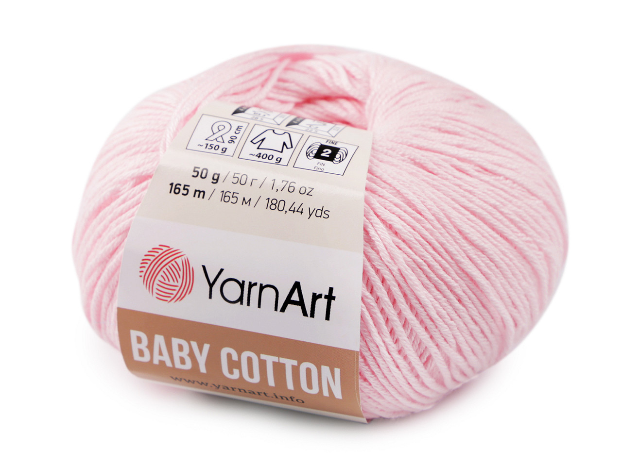 Fir de tricotat baby cotton, 50 g - Gri neutral (1 Bucată)