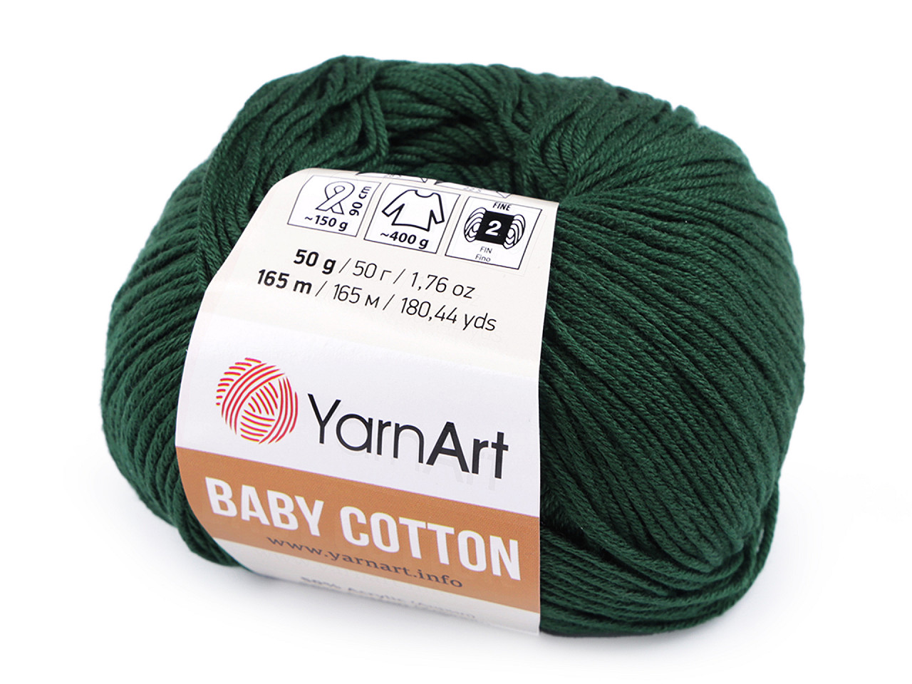 Fir de tricotat baby cotton, 50 g - Gri neutral (1 Bucată)