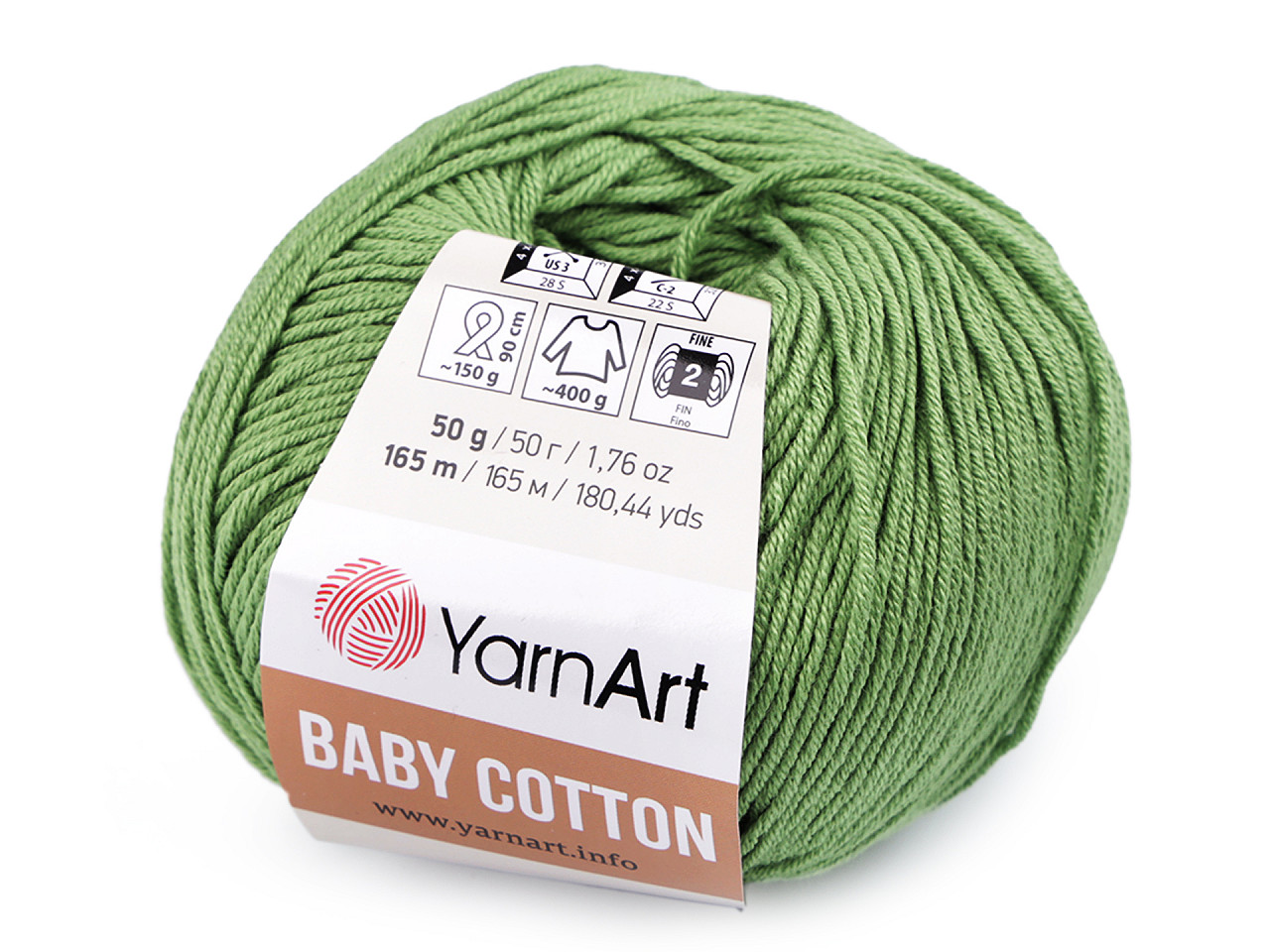 Fir de tricotat baby cotton, 50 g - Gri neutral (1 Bucată)