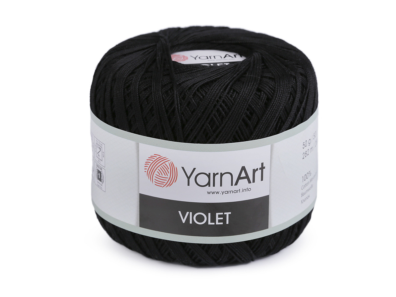 Fir de croșetat din bumbac violet, 50 g - Gri porumbel (1 Bucată)
