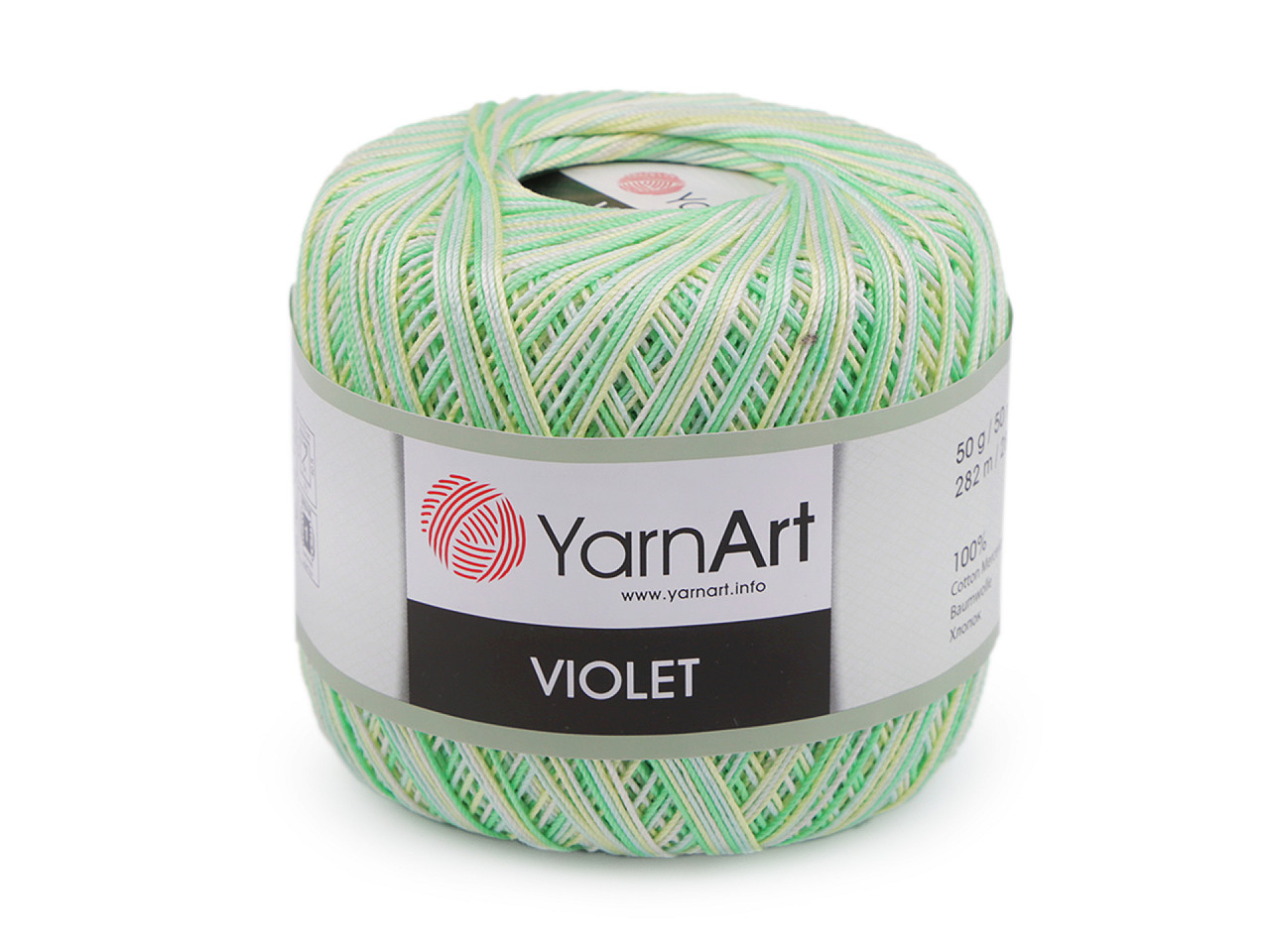 Fir de croșetat din bumbac violet, 50 g - Gri porumbel (1 Bucată)