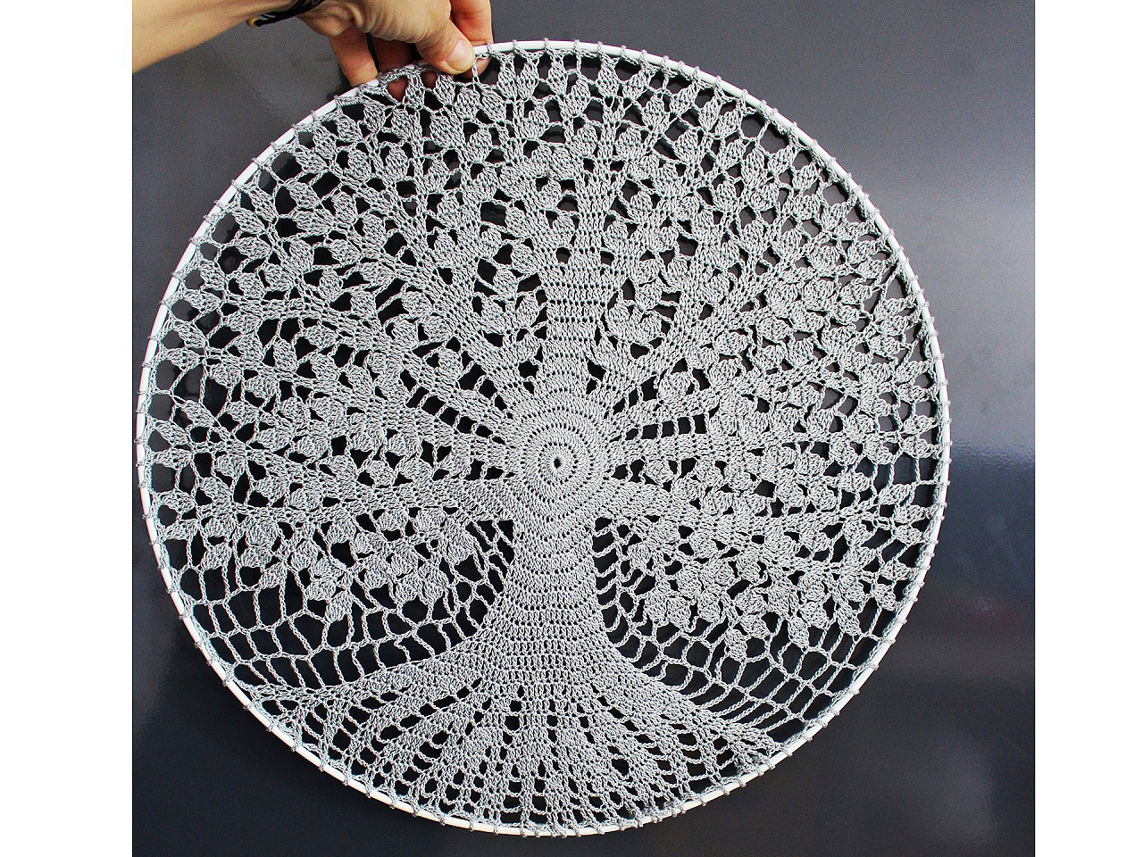 Fir de croșetat din bumbac violet, 50 g - Gri porumbel (1 Bucată)