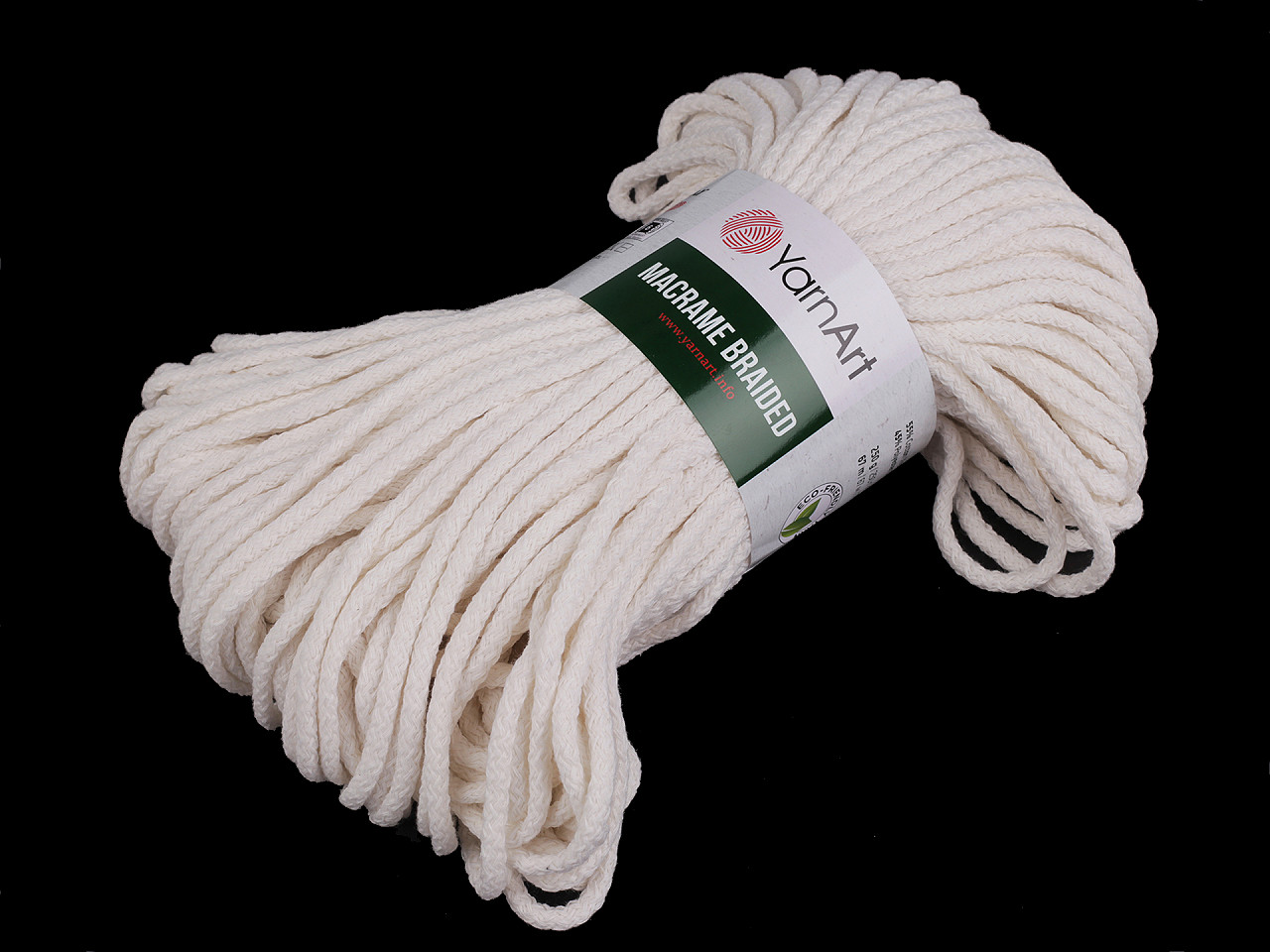 Fir de tricotat macrame braided 250 g - Ecru (1 Bucată)