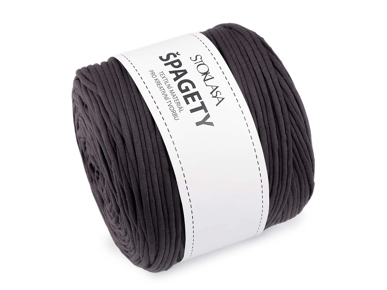 Bandă de tricotat spaghetti,  550 g - Gri închis (1 Bucată)