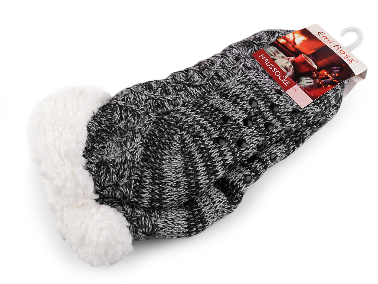 Șosete  de damă cu anti-alunecare emi ross - Negru (1 Pereche)