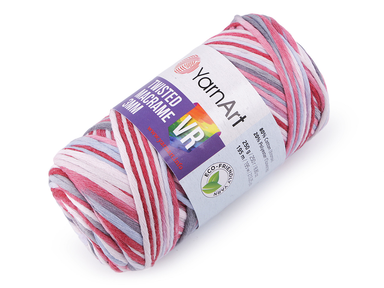 Fire de tricotat twisted macrame 250 g - Multicolor (1 Bucată)