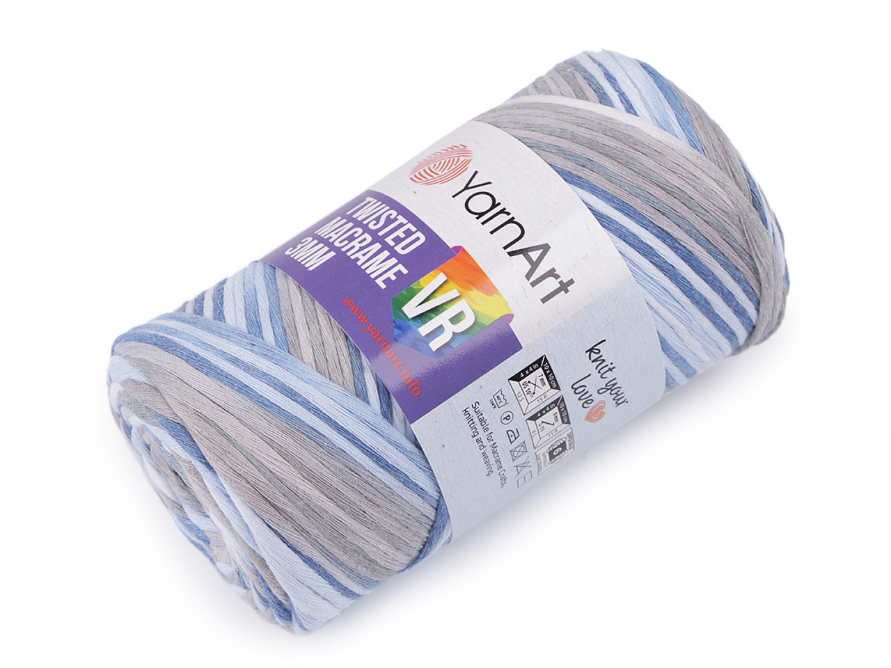 Fire de tricotat twisted macrame 250 g - Multicolor (1 Bucată)