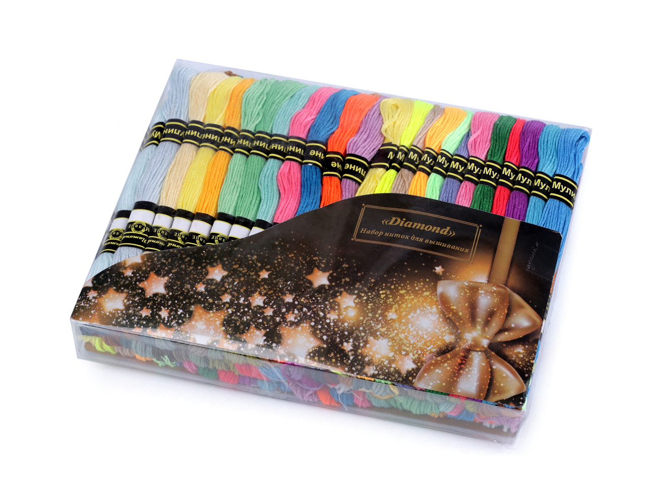 Fire de broderie tip mouline diamond set 100 buc/8 m - Mix (100 Bucăți)