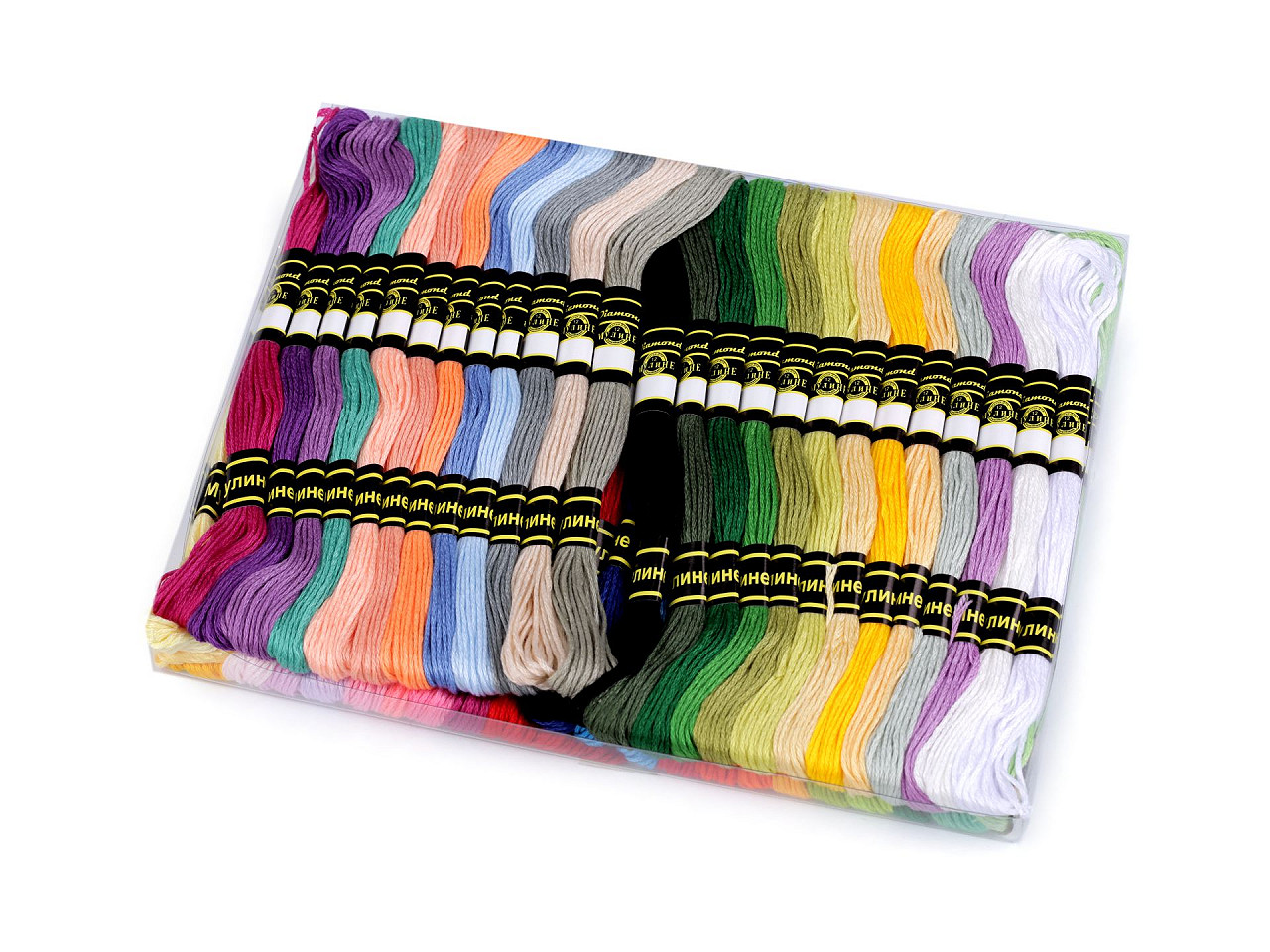 Fire de broderie tip mouline diamond set 50 buc/8 m - Mix (50 Bucăți)