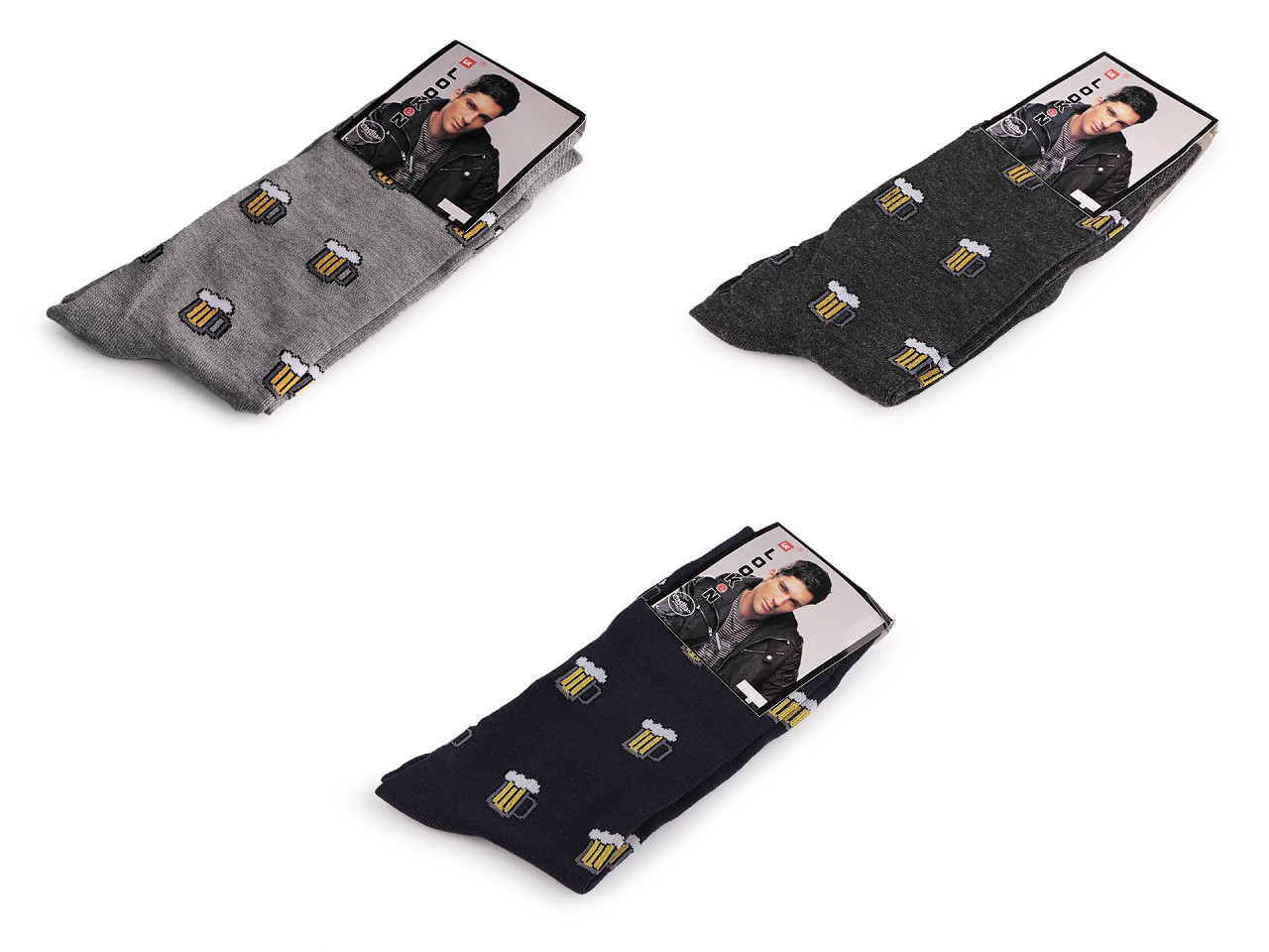 Șosete bărbați din bumbac - Albastru denim (1 Pereche)