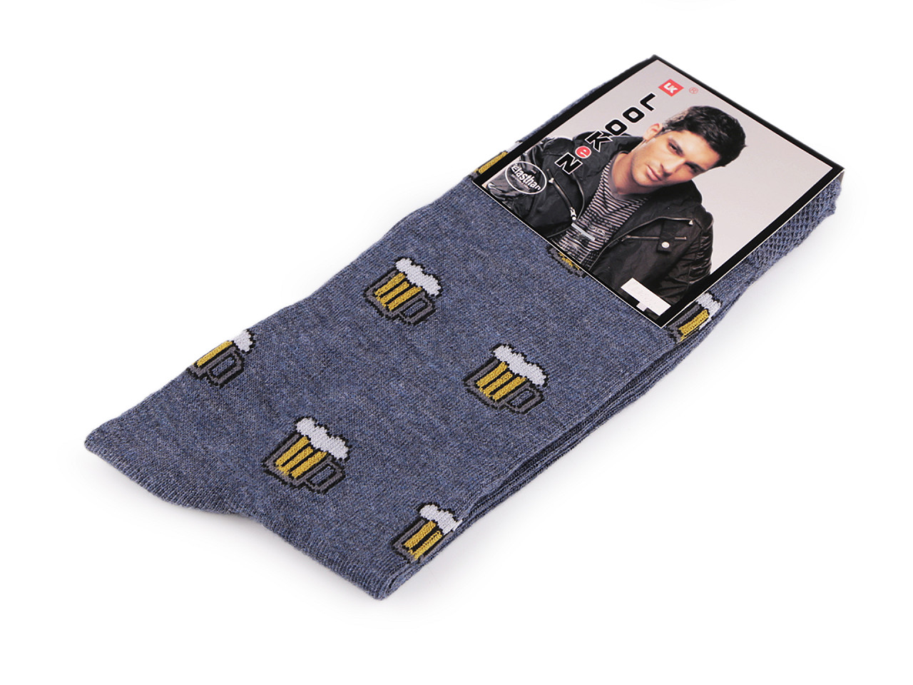 Șosete bărbați din bumbac - Albastru denim (1 Pereche)