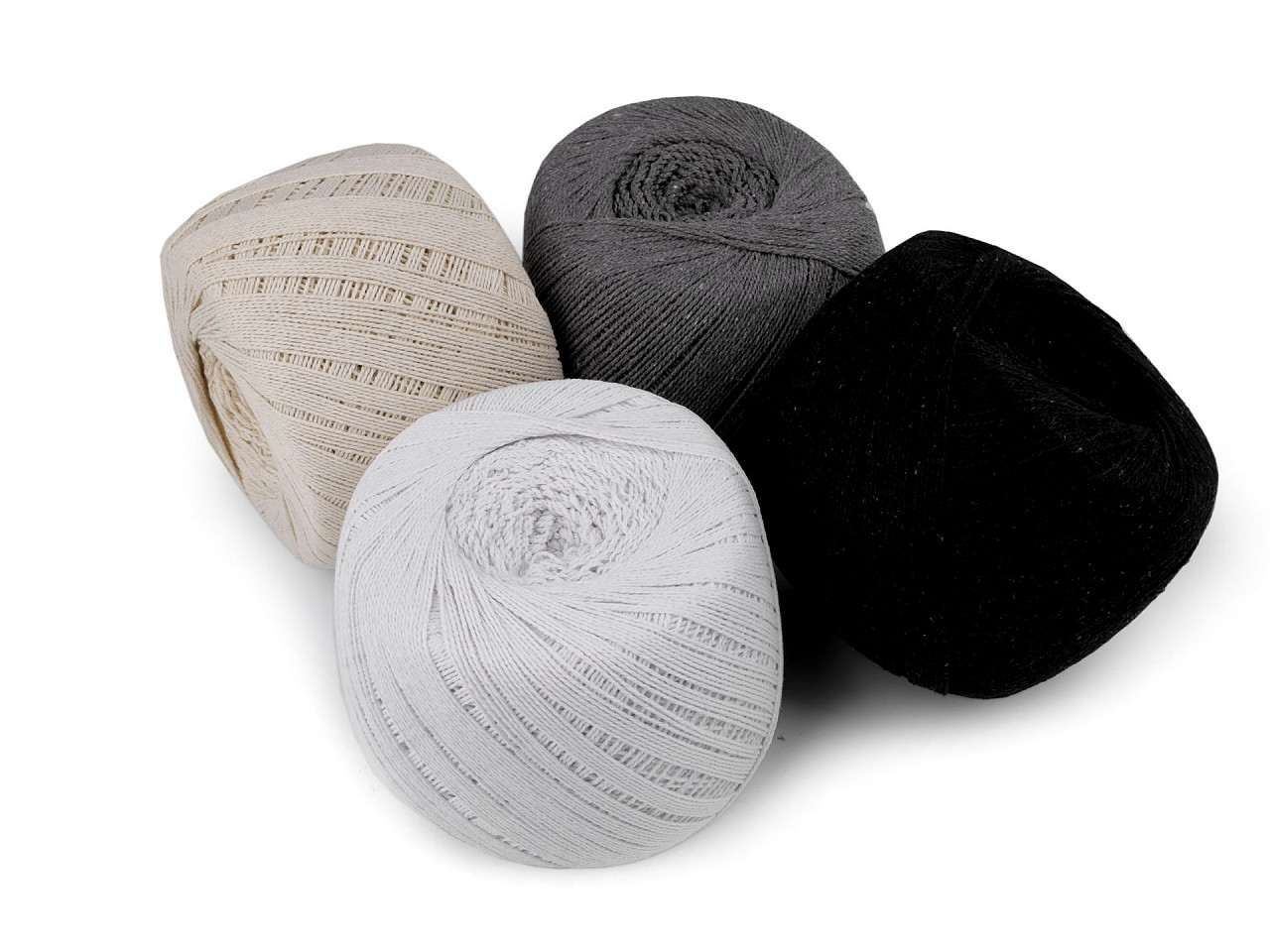 Fire din bumbac macrame ø1,5-2 mm - Alb natural (1 Bucată)