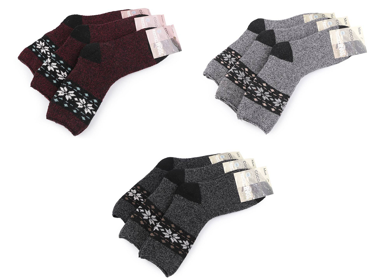 Șosete înalte termo - Mix nr. 2 (3 Perechi)