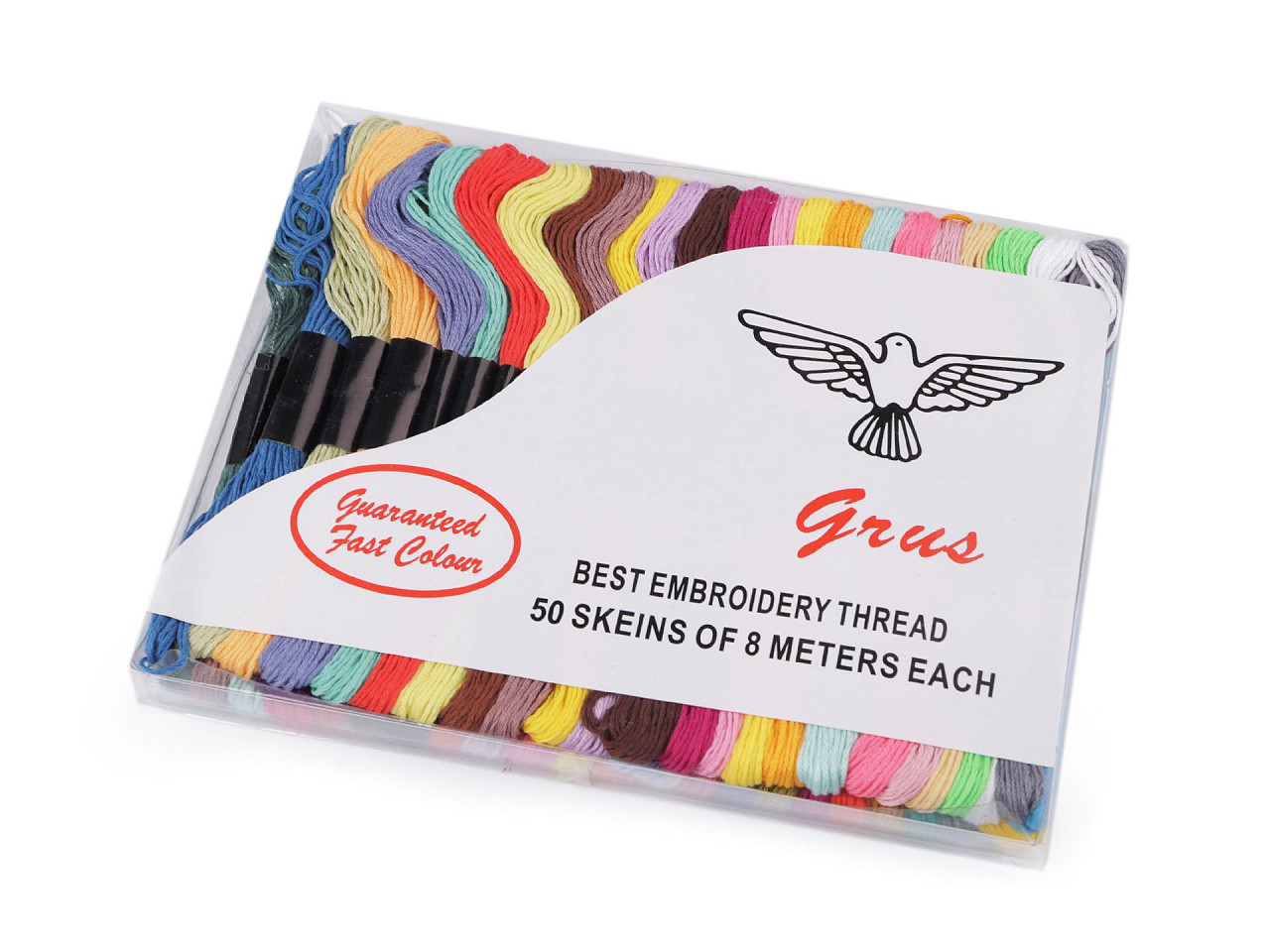 Fire de broderie tip mouline grus 50 buc/8 m - Mix (50 Bucăți)