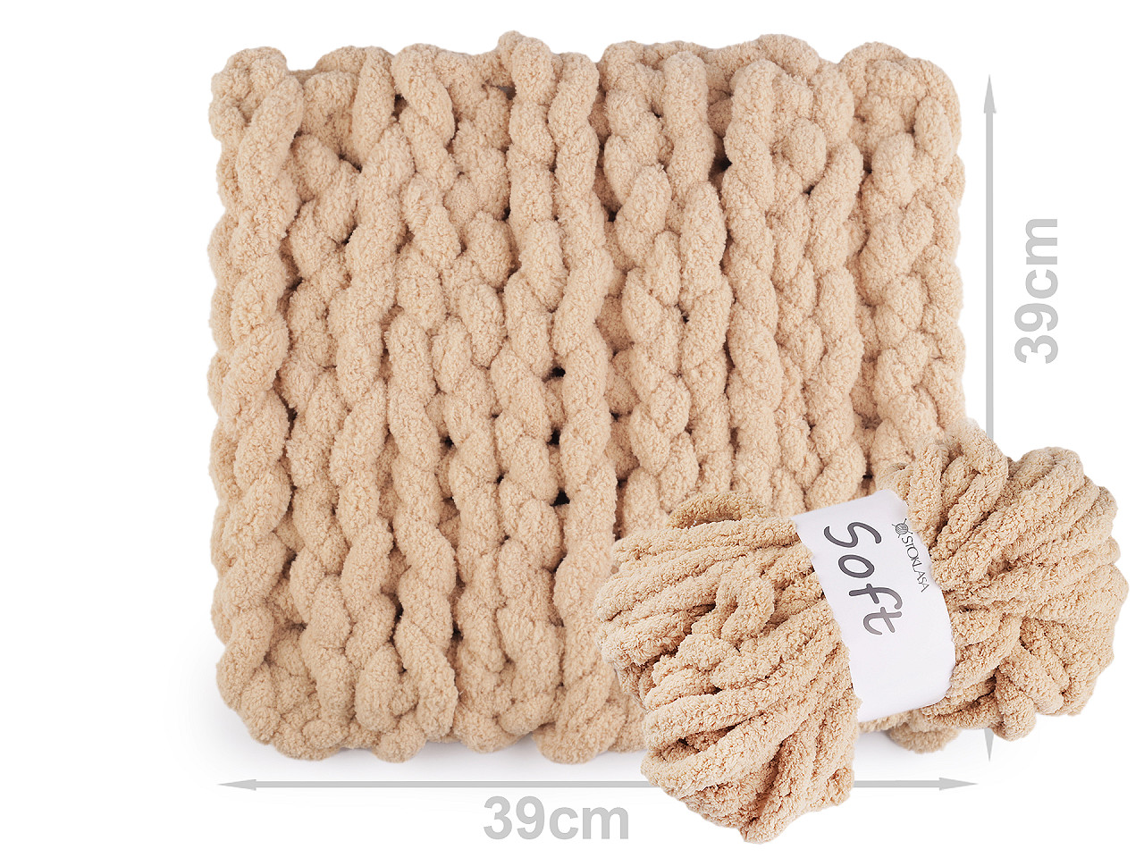 Fire de tricotat chenille soft 250 g - Baby blue (1 Bucată)