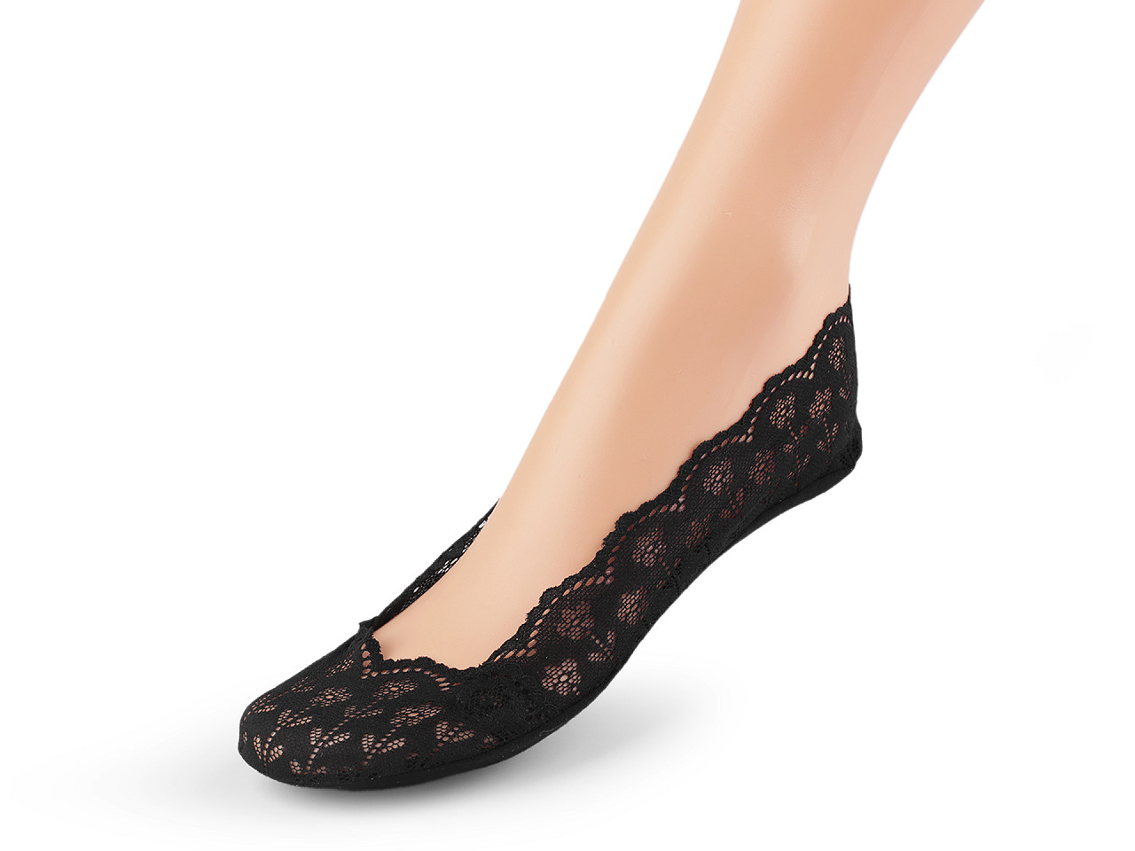 Sosete din dantela anti-alunecare - Gri neutral (1 Pereche)