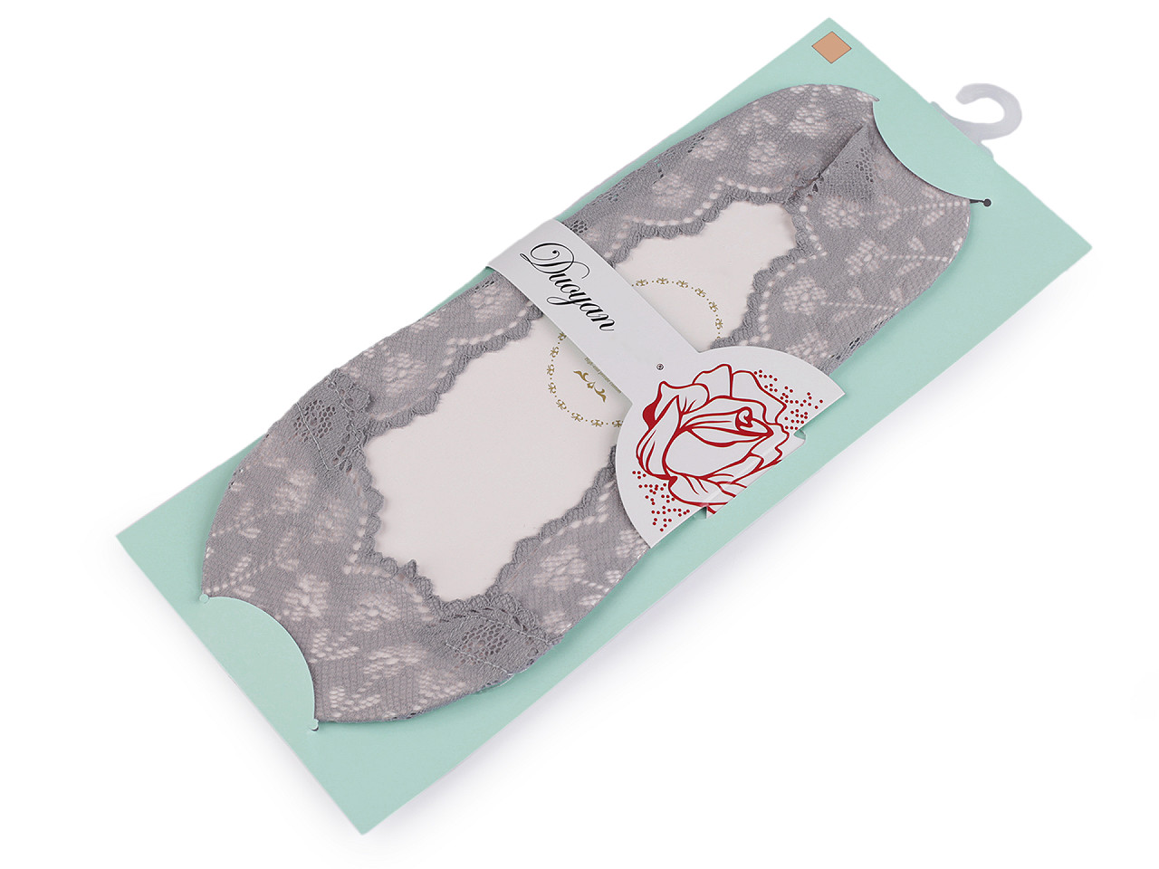 Sosete din dantela anti-alunecare - Gri neutral (1 Pereche)