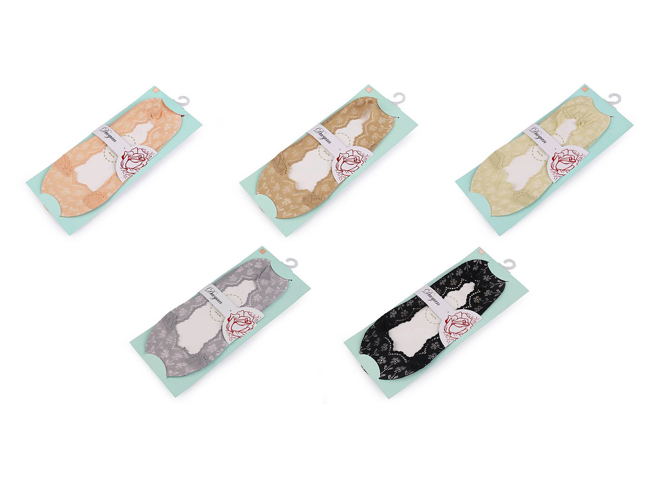 Sosete din dantela anti-alunecare - Gri neutral (1 Pereche)