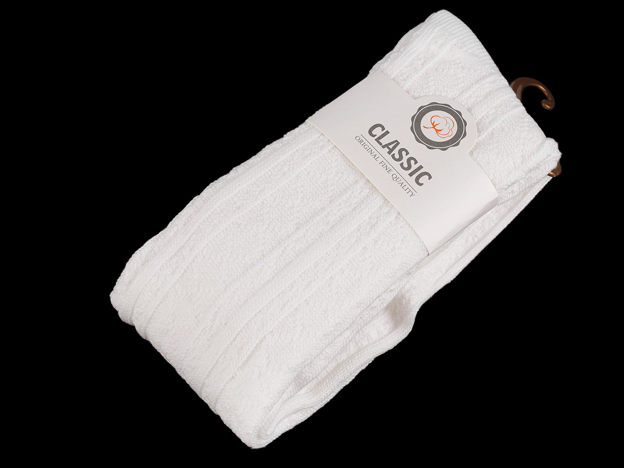 Ciorapi înalți de damă din bumbac cu model - Gri neutral (1 Pereche)