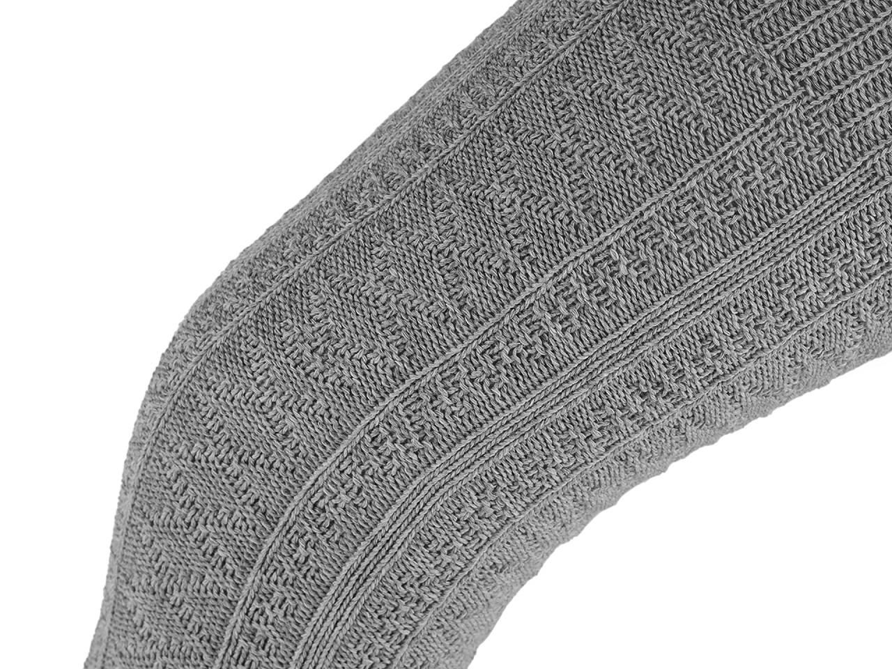 Ciorapi înalți de damă din bumbac cu model - Gri neutral (1 Pereche)