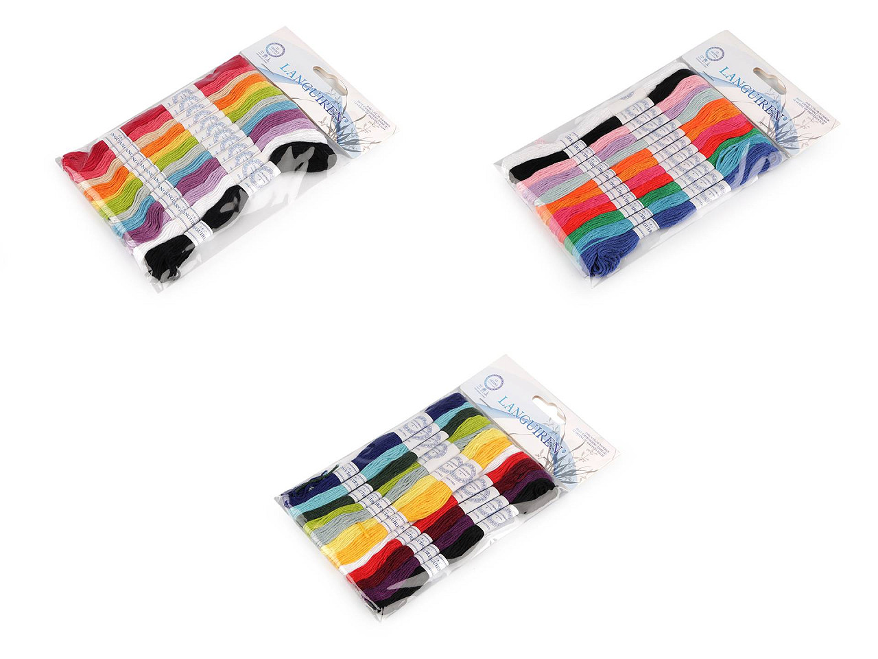 Set fire de broderie tip mouline 12 buc/8 m - Mix (12 Bucăți)