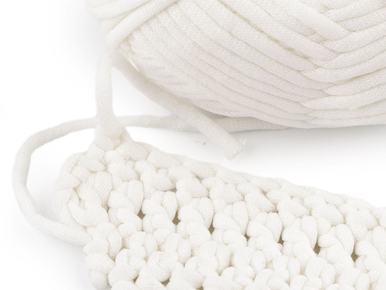 Fir de tricotat ava / rotund pentru confectionarea de sacose si cosuri 100 g - Negru (1 Bucată)