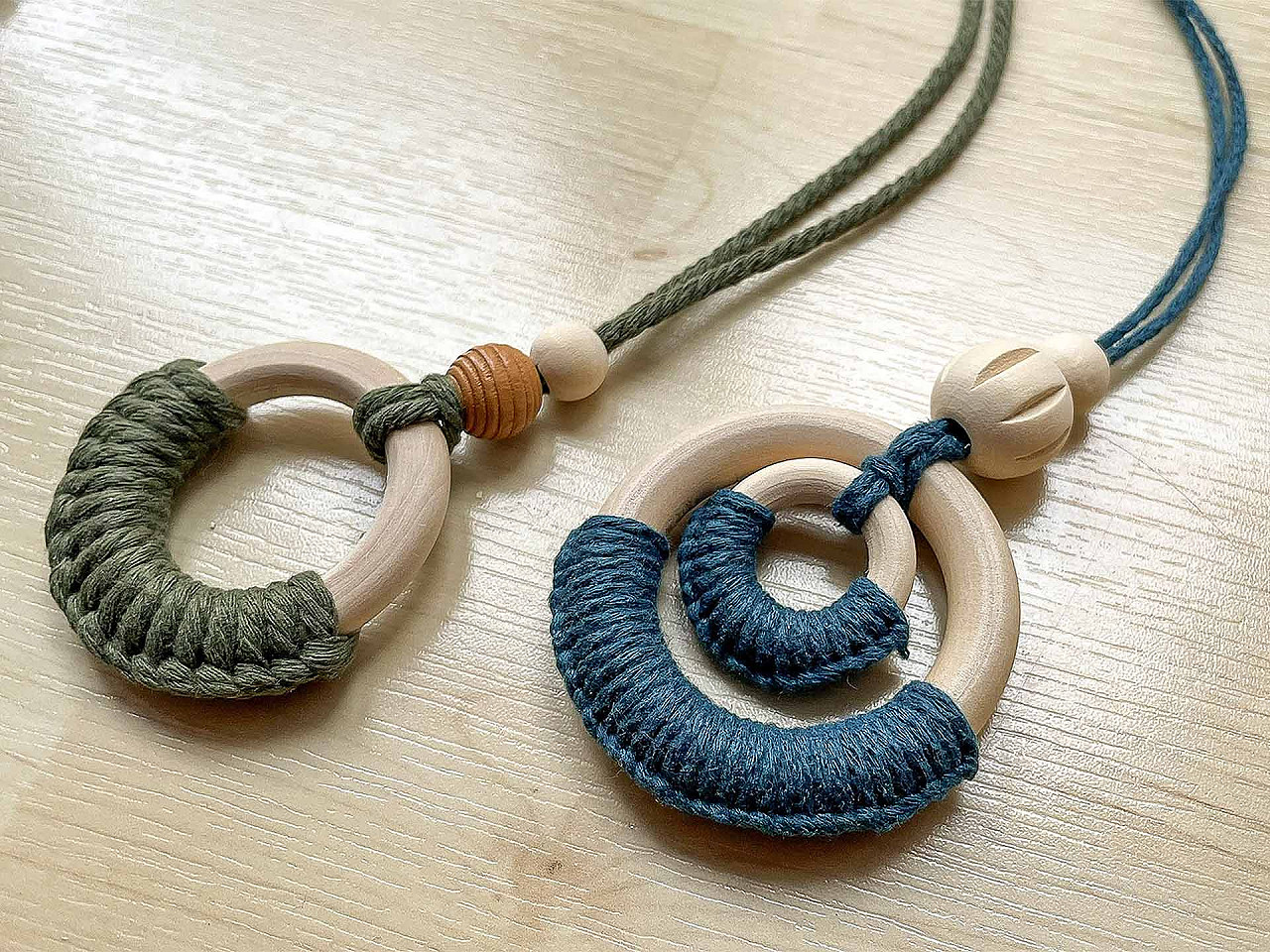 Fire de tricotat din bumbac macrame naty ø3 mm - Albastru închis (1 Bucată)