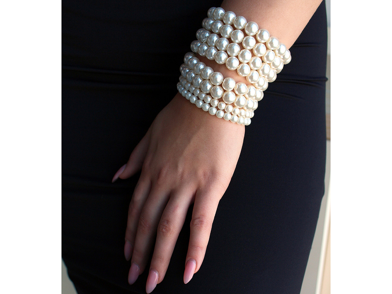 Brăţară din perle de sticlă - Roșu (1 Bucată)