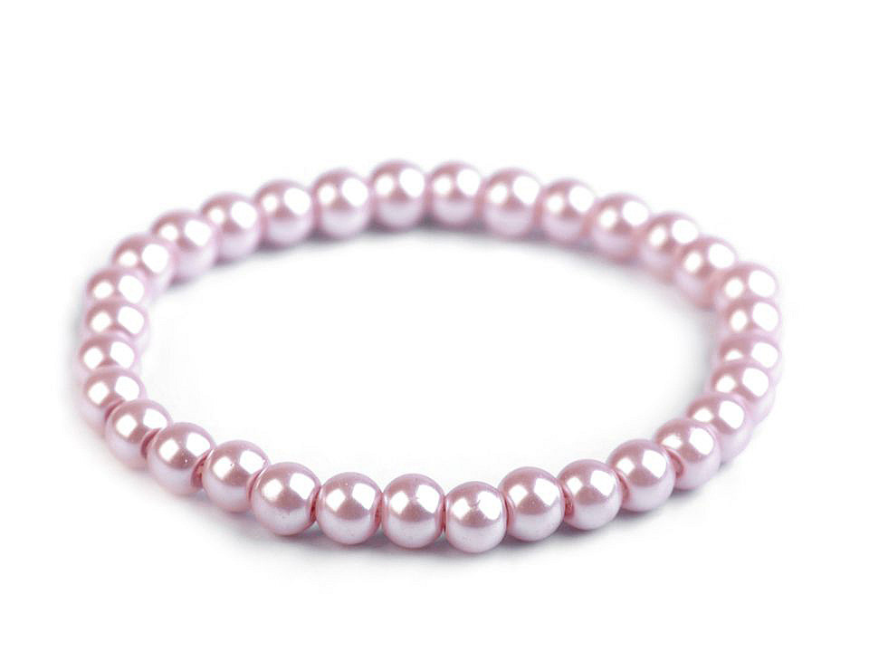 Brăţară din perle de sticlă - Roșu (1 Bucată)