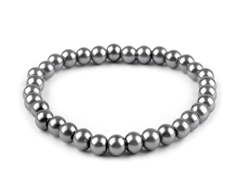 Brăţară din perle de sticlă - Roșu (1 Bucată)