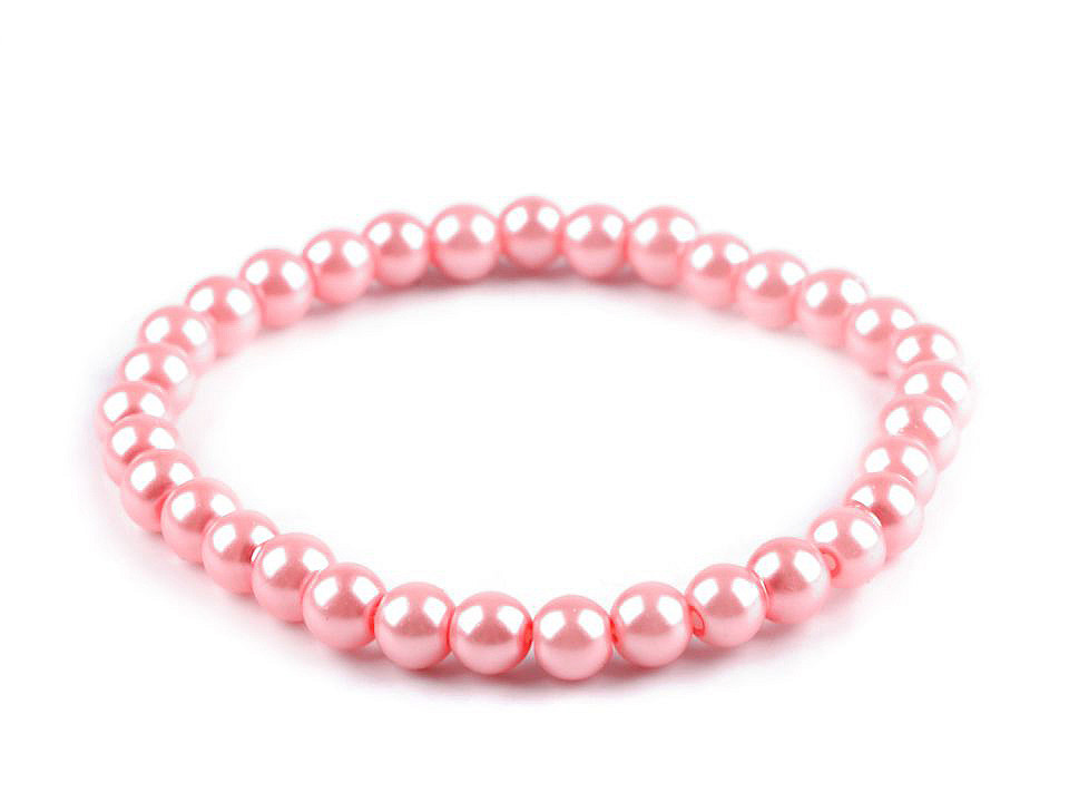 Brăţară din perle de sticlă - Roșu (1 Bucată)
