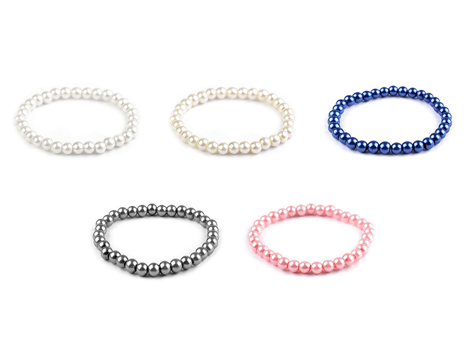 Brăţară din perle de sticlă - Roșu (1 Bucată)