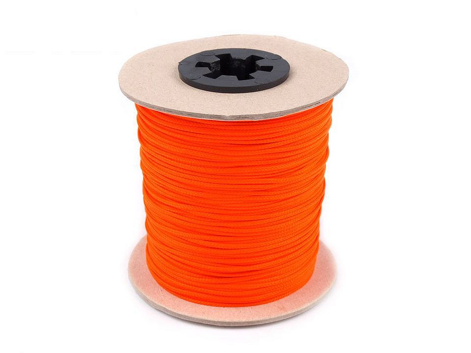 Șnur poliester pes, ø1,5 mm - Negru (100 Metri)