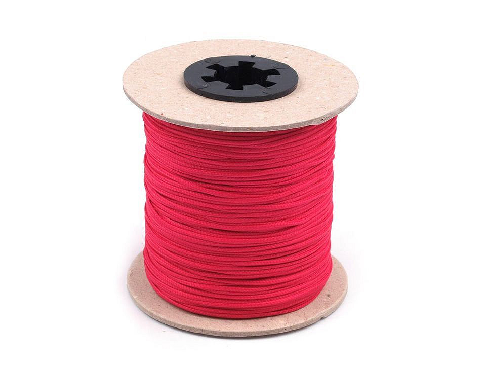 Șnur poliester pes, ø1,5 mm - Negru (100 Metri)