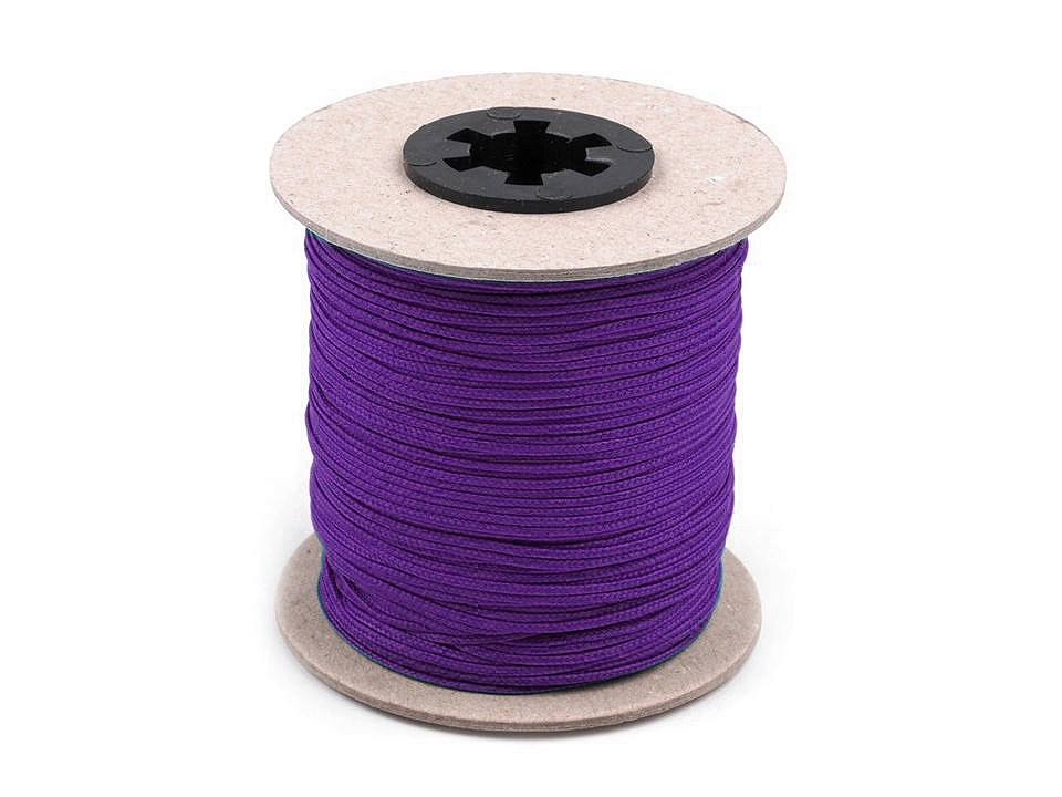 Șnur poliester pes, ø1,5 mm - Negru (100 Metri)