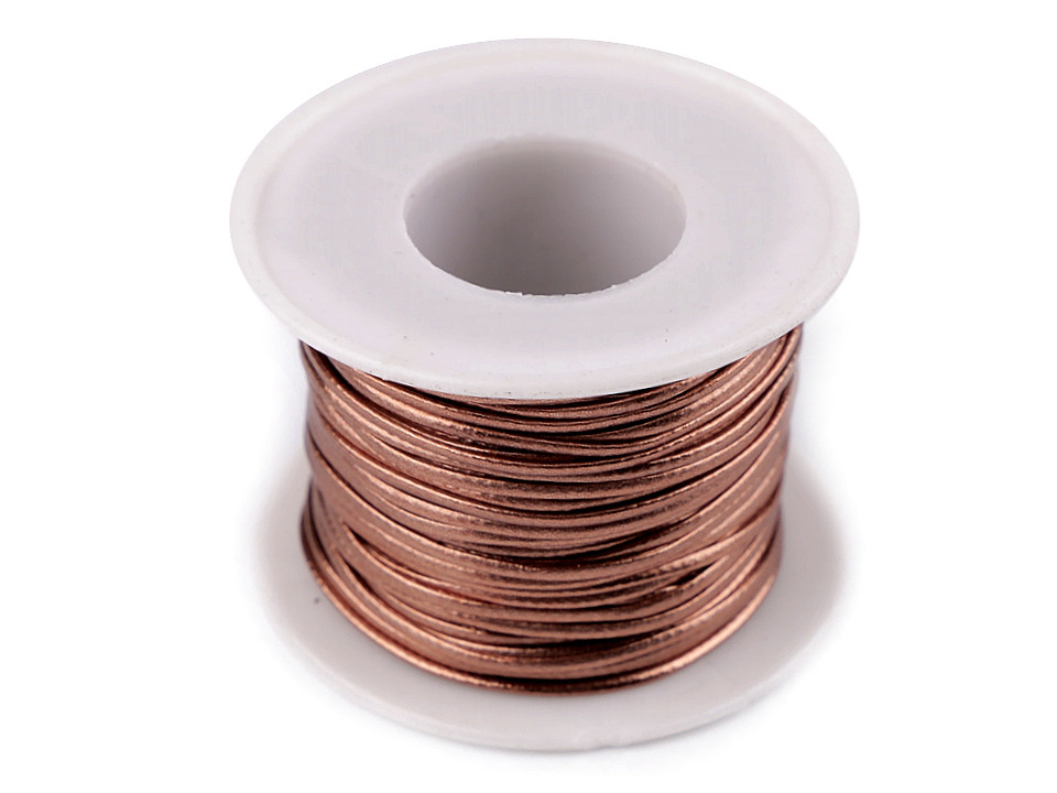 Șnur din piele ecologică, 1,5 mm - Negru (25 Metri)