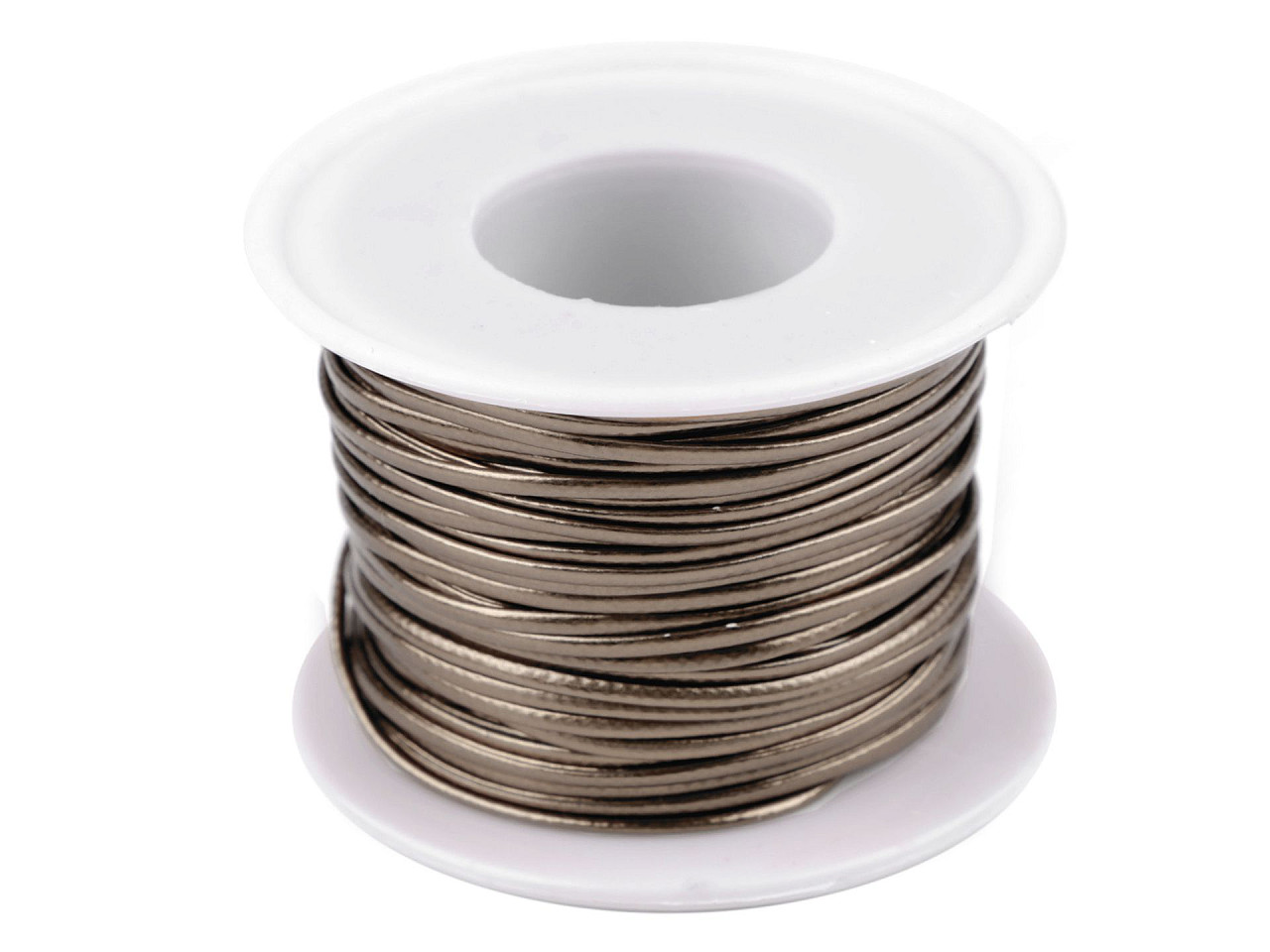 Șnur din piele ecologică, 1,5 mm - Negru (25 Metri)