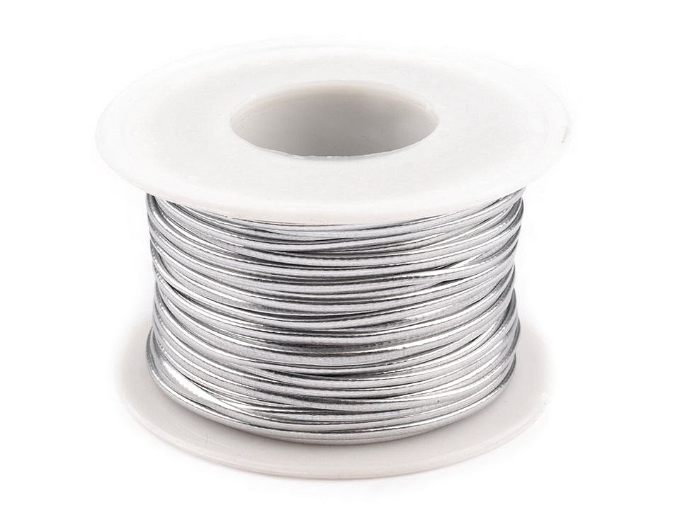 Șnur din piele ecologică, 1,5 mm - Negru (25 Metri)