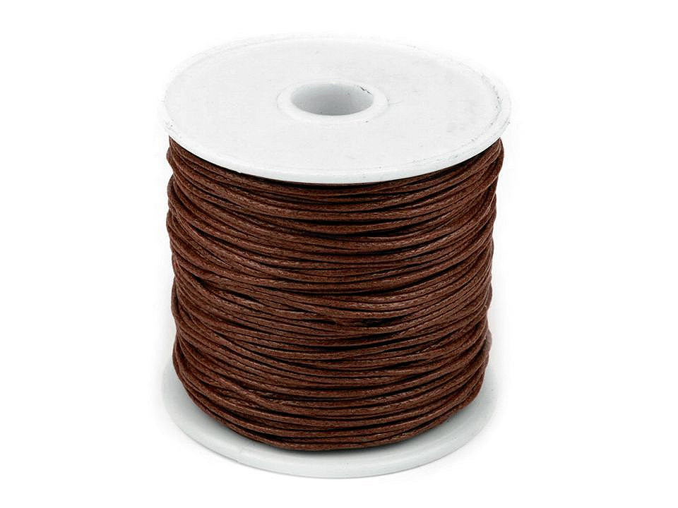 Șnur din bumbac cerat, ø0,8 mm - Negru (1 Bucată) Șnur din bumbac cerat, ø0,8 mm - Negru (1 Bucată)