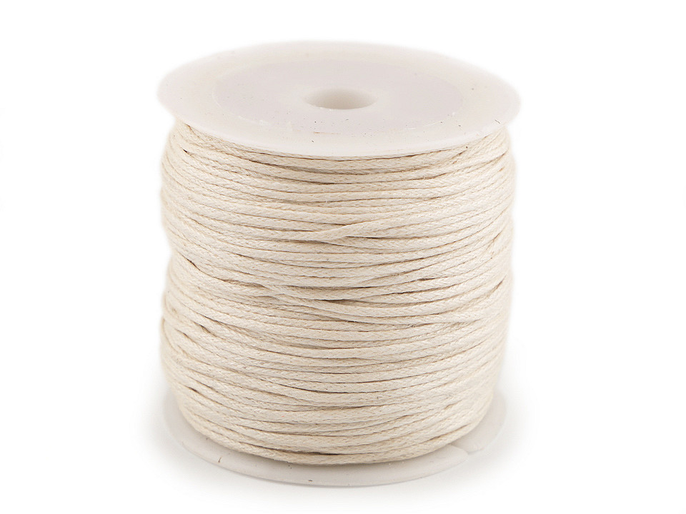 Șnur din bumbac cerat, ø0,8 mm - Negru (1 Bucată) Șnur din bumbac cerat, ø0,8 mm - Negru (1 Bucată)