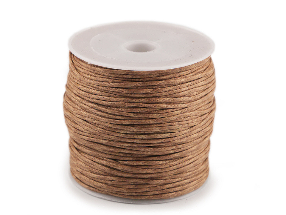 Șnur din bumbac cerat, ø0,8 mm - Negru (1 Bucată) Șnur din bumbac cerat, ø0,8 mm - Negru (1 Bucată)