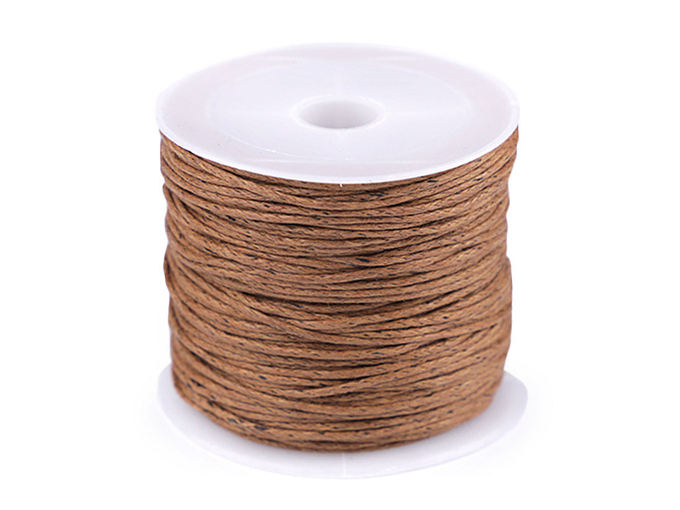 Șnur din bumbac cerat, ø0,8 mm - Negru (1 Bucată) Șnur din bumbac cerat, ø0,8 mm - Negru (1 Bucată)